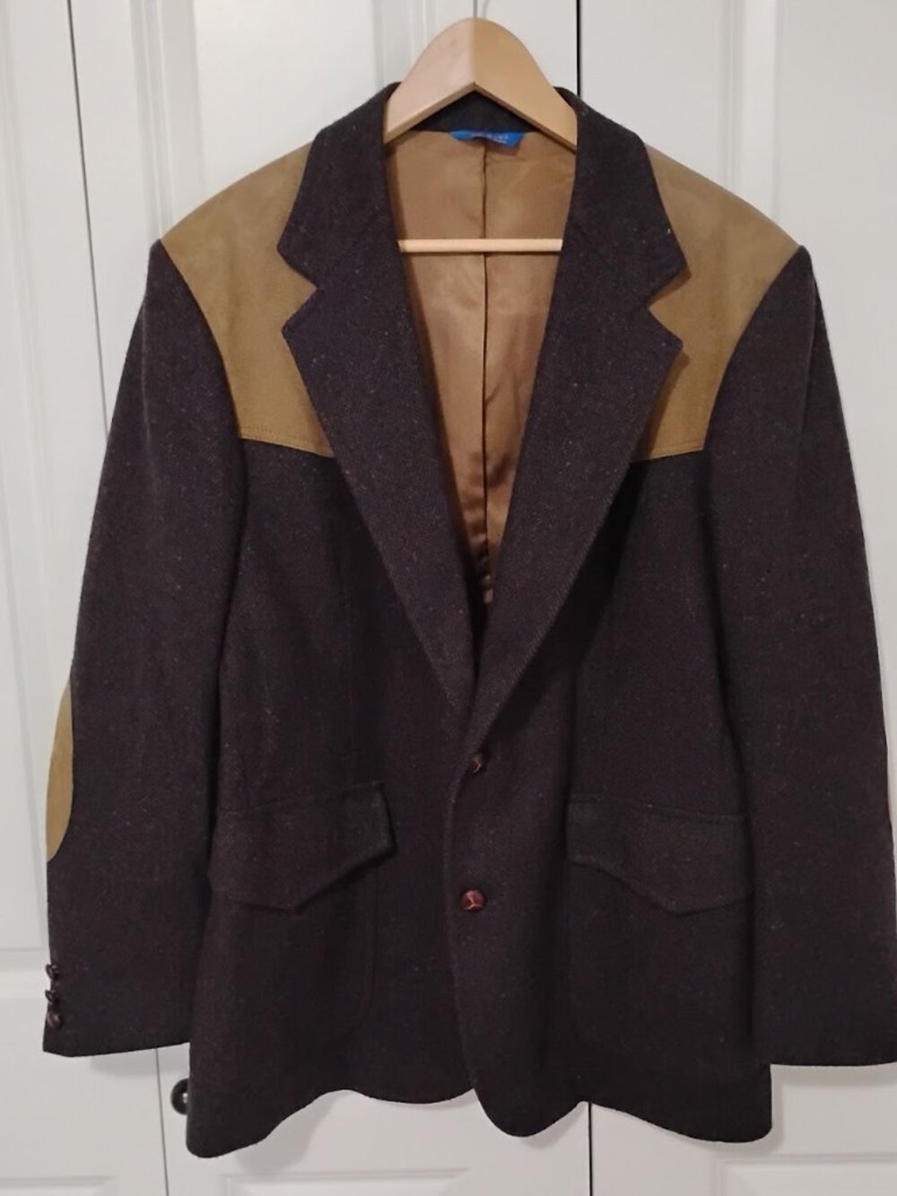Pendleton Men's Brown Tan 100% Pure Virgin Wool Western Blazer Sport Coat Sz 42